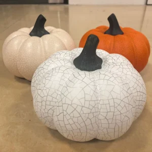 Ceramic Halloween Realistic Pumpkins Holiday Decorative Ornaments Harvest Fall Halloween Decor Props