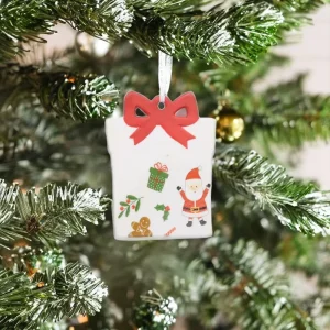 Ceramic Hanging Christmas Decorations for Home Decor Christmas Gift Customize Ceramic Ornaments Decoration Xmas Tree Ornament