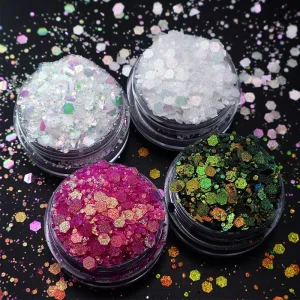 Chameleon Glitter Chunky Mix Color Change Glitter for Resin Crafts Nails Art Color Shifting