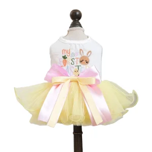 Charming Stylish Full Sizes Festival Celebration Daily Leisure Breathable Bunny Lace Tulle Dress Small Medium Dog Costume