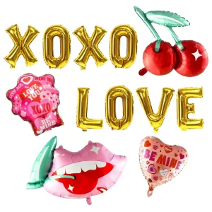 Cherry Thick Lip I Love You Aluminum Mylar Foil Helium Balloons Valentines Day Party Decoration Party Supplies