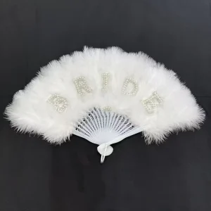 Chicken Feather Fan Wedding Decoration Stage Performance Props for Carnival Party Bride Events