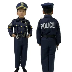 Children Professional Career Costume Cosplay Cool Uniform Blue Suit With Accessories Costume Halloween Boy