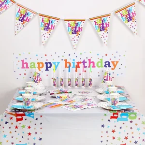 Children’s Birthday Celebration Eco Friendly Fashion Theme Party Supplies Happy Birthday Paper Plates Decoration Set
