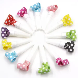 Children’s Birthday Party Decorations Funny Prop Pinata Kids Party Favors Gift Horn Whistle Noise Makers Dots Blowouts Festival