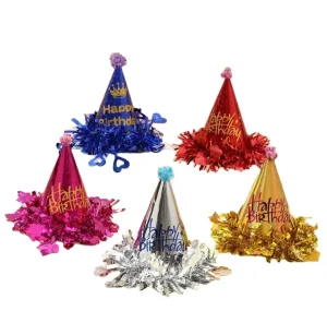 Children’s Party Supplies Happy Birthday Hat with Laser Lace Party Decorations