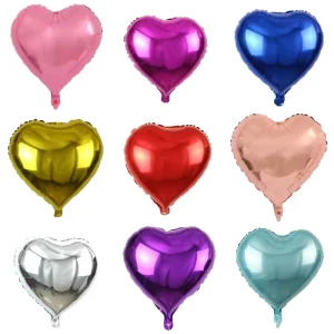China Balloons Custom logo Heart Star Glossy Foil Balloons Single for Party Wedding Decoration & Supplies