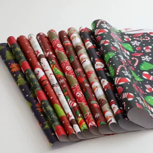 China Christmas Gift Wrapping Paper Roll High Quality Bond Paper for Holiday Gift Packaging