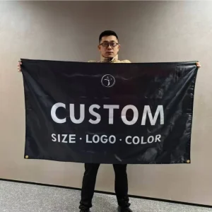 China Design Festival Custom Knitted Polyester Flag 3x5ft Waterproof Digital Printing for Large Scale Advertising Custom Logo