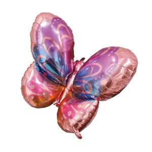 China Manufacturer Colorful Kids Inflatable Balloon Rose Gold butterfly wings Globos Foil Party Decorations