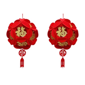 Chinese Festival and Celebration Chinese New Year Felt Lantern Chinese Lucky Fu 3D Puzzle