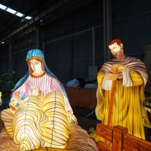 Chinese Iron Tree Shape LED Nativity Scene Religion Festive Lanterns for Graduation and Ramadan Celebrations