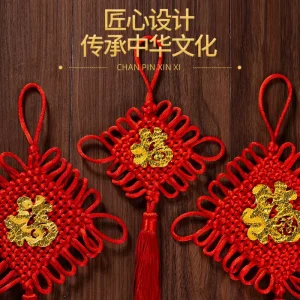 Chinese Knot Pendant Spring Festival Chinese New Year Decoration Hand woven Peace Knot Decoration New Year Decoration