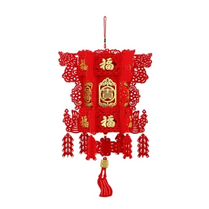 Chinese New Year Decoration Chinese Spring Festival Felt Red Lucky Lantern Party Decors