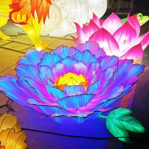 Chinese New Year Decorations Led Festival Silk Lantern for Sale