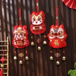 Chinese New Year Decorations Lunar New Year Dragon Pendant Spring Festival Chinese Knot Hanging Ornaments Supplies