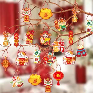 Chinese New Year Decorations Lunar New Year Dragon Pendant Spring Festival Chinese Knot Hanging Ornaments Supplies