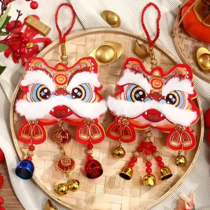 Chinese New Year Horse Traditional Pendants Lion Dance Embroidery Spring Festival Luna New Year Decorations
