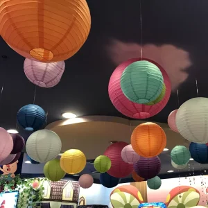 Chinese Paper Lantern Lamp Different Sizes for Ramadan Graduation Wedding Party Decor Glitter Festival Lampion Decoration