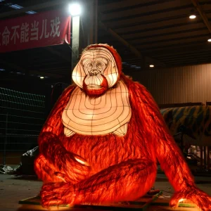 Chinese Silk LED Lanterns Waterproof Animal Shapes Outdoor Festival Decorations Halloween Thanksgiving Day Christmas New Year