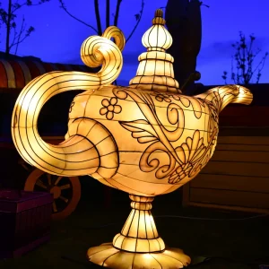 Chinese Silk LED Lanterns Waterproof Indoor Outdoor Festival Decorations Halloween Thanksgiving Day Christmas New Year