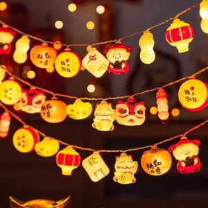 Chinese Style Atmosphere Lights for Christmas New Year and Holidays Can Be Hung on Trees or Walls for Decorative String Lights