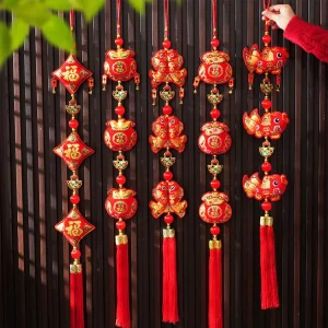 Chinese Traditional New Year Decoration Spring Festival Decoration Hanging New Year Decorative Firecracker Pendants
