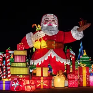 Chinese Traditional Silk Lantern Waterproof Sun proof Large Christmas Decoration for Public Place Decor