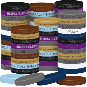 Christian Bracelet One-stop Manufacturing Hub Debossed Colorful Durable for Church Bible Study Class Ministry Giveaways
