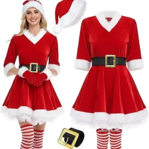 Christmas Adult Women’s Costume Holiday Party Costume Echo Character Cotton Foreign Trade
