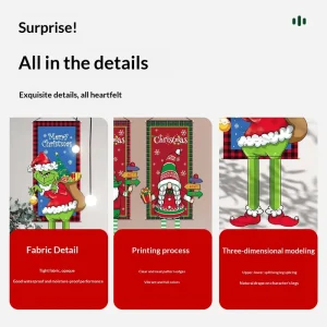 Christmas Banner Decoration Items for Party Creative Printing on Background Cloth Setup for Event