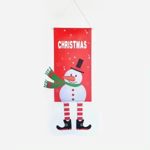 Christmas Banner Felt Window Indoor Outdoor Pendant Decorations Wall Hanging Banner Flag