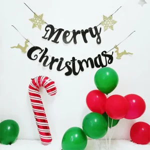 Christmas Banner Merry Christmas Paper Garland Holiday Party Decoration Factory Direct Supply