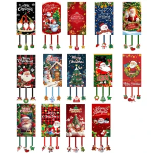Christmas Banners Snowman Decoration Christmas Hanging Flags Taking Photos Banners Background Cloth Christmas Party Supplies