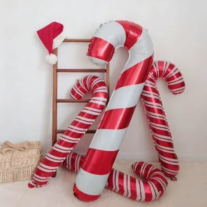 Christmas Big Candy Cane Foil Balloon Christmas Shopping Mall Showcase Home Party Decoration Supplies Balloons