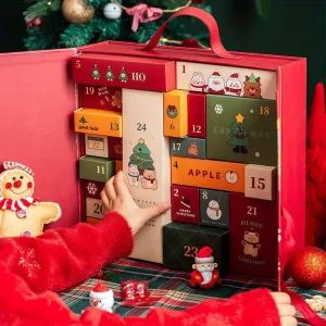 Christmas Birthday Gift Box Set Empty Blind Countdown Rigid Boxes Foil Ready to Ship Advent Calendar Box