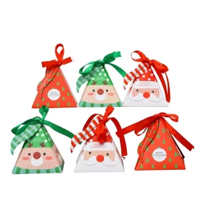 Christmas Candy Gift Box Food Safe Paper Packaging for Holiday Treats Wedding Favors Festive Party Supplies