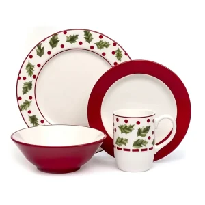 Christmas Ceramic Tableware Dinner Set Decorations Party Red Porcelain Gift Ceramic Christmas Dinnerware Set