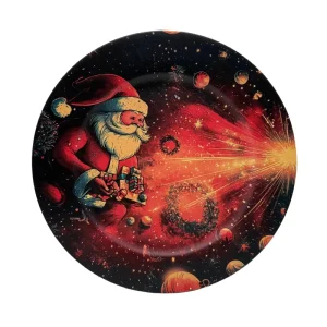 Christmas Charger Plates 13 Inch Decoration Plates Elegant Festive Tableware for Holiday Parties