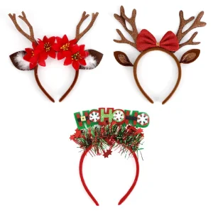 Christmas Circle Headband Cute Ants Hair Clip Plush Party Decor Glittery Santa Factory