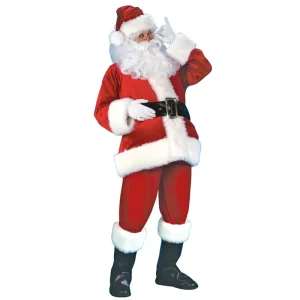 Christmas Clothes Santa Claus Costumes Velvet Festive Occasions Outfits for Cosplay Performance