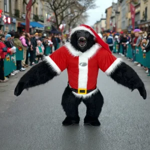 Christmas Costume Festive Holiday Party Wear Gorilla Outfit Custom Design for Carnival Events and Stage Performances