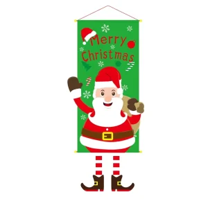 Christmas Creative Snowman Santa Claus Hanging Flags Decorating Props Home Ornaments