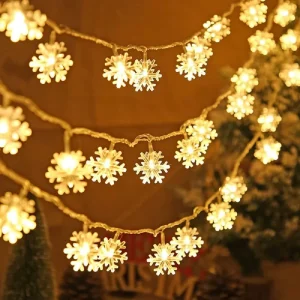 Christmas Curtain Lights Garland, DC Powered
