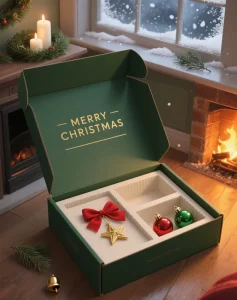 Christmas Custom Gift Box Luxury Fashion Style Mailer Box Corrugated Colorful Paper Cardboard Holiday Gift Box