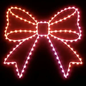Christmas Decor LED Christmas Bow Motif Lighting Decoration for Festive Celebrations