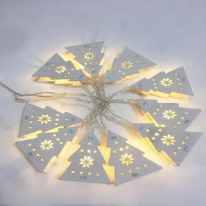 Christmas Decoration Festive Light LED String Lights With Wooden Christmas Tree