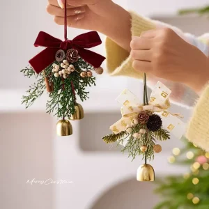 Christmas Decorations Bells Garland and Hanging Tree Ornaments Atmosphere Scene Enhancers