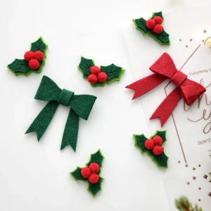 Christmas Decorations Bowknot Decoration Christmas Leaves Christmas Tree Decoration Accessories
