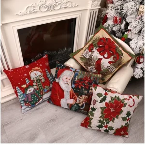 Christmas Decorations Creative Square Pillowcases Family Christmas Decorations Window Atmosphere Decoration Supplies